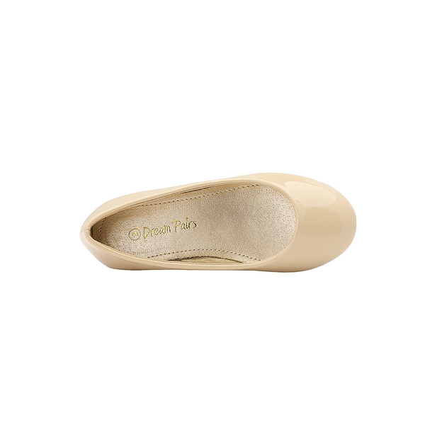 Girl's Comfortable Slip on Ballerina Flats - NUDE PAT - 3